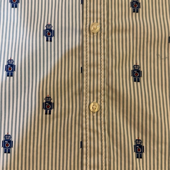 Little boys L.O.G.G robot button-down shirt! - Picture 2 of 4